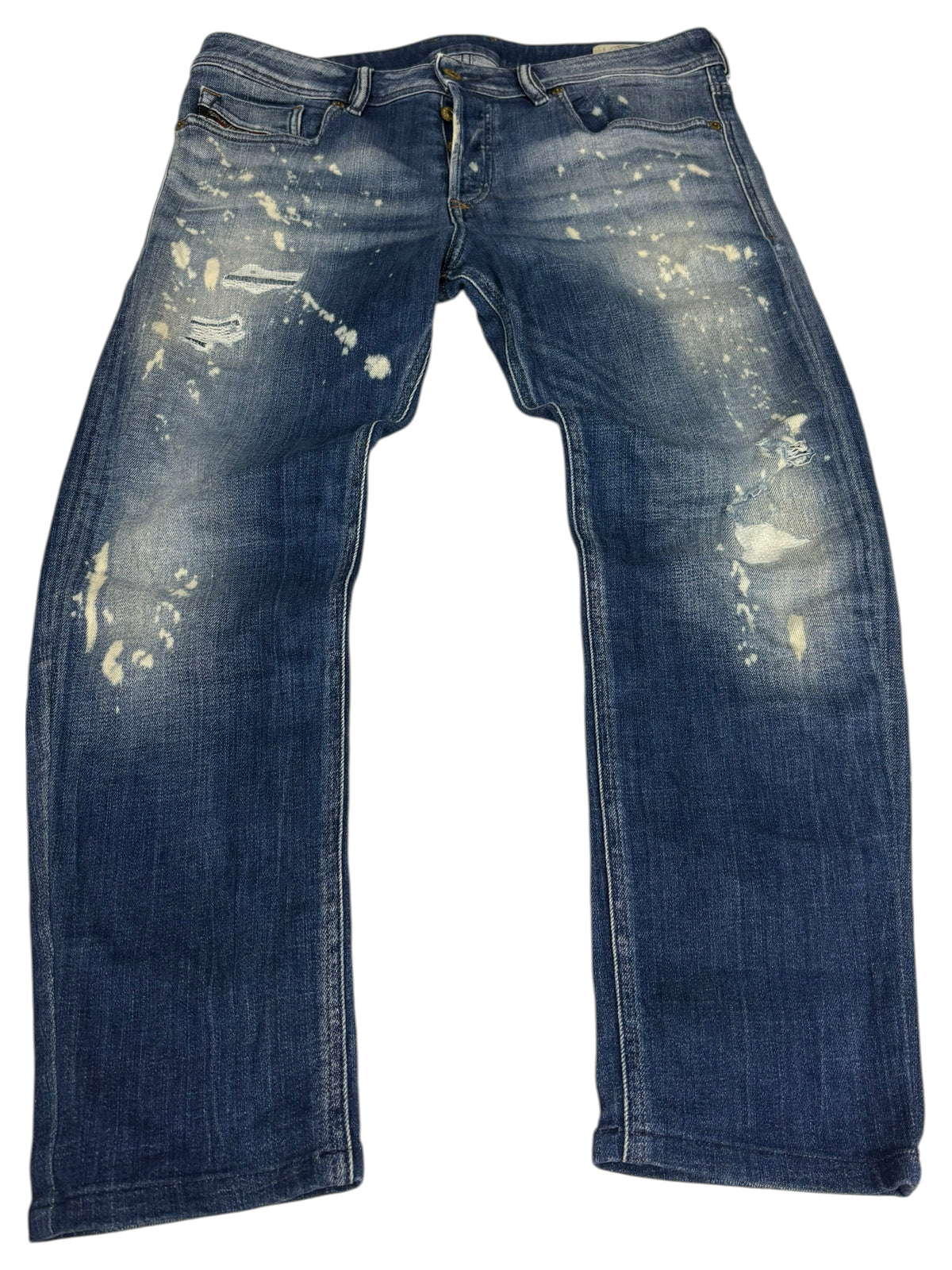 Diesel Vintage Baggy Jeans – Rückansicht mit Paint-Splatter-Wash