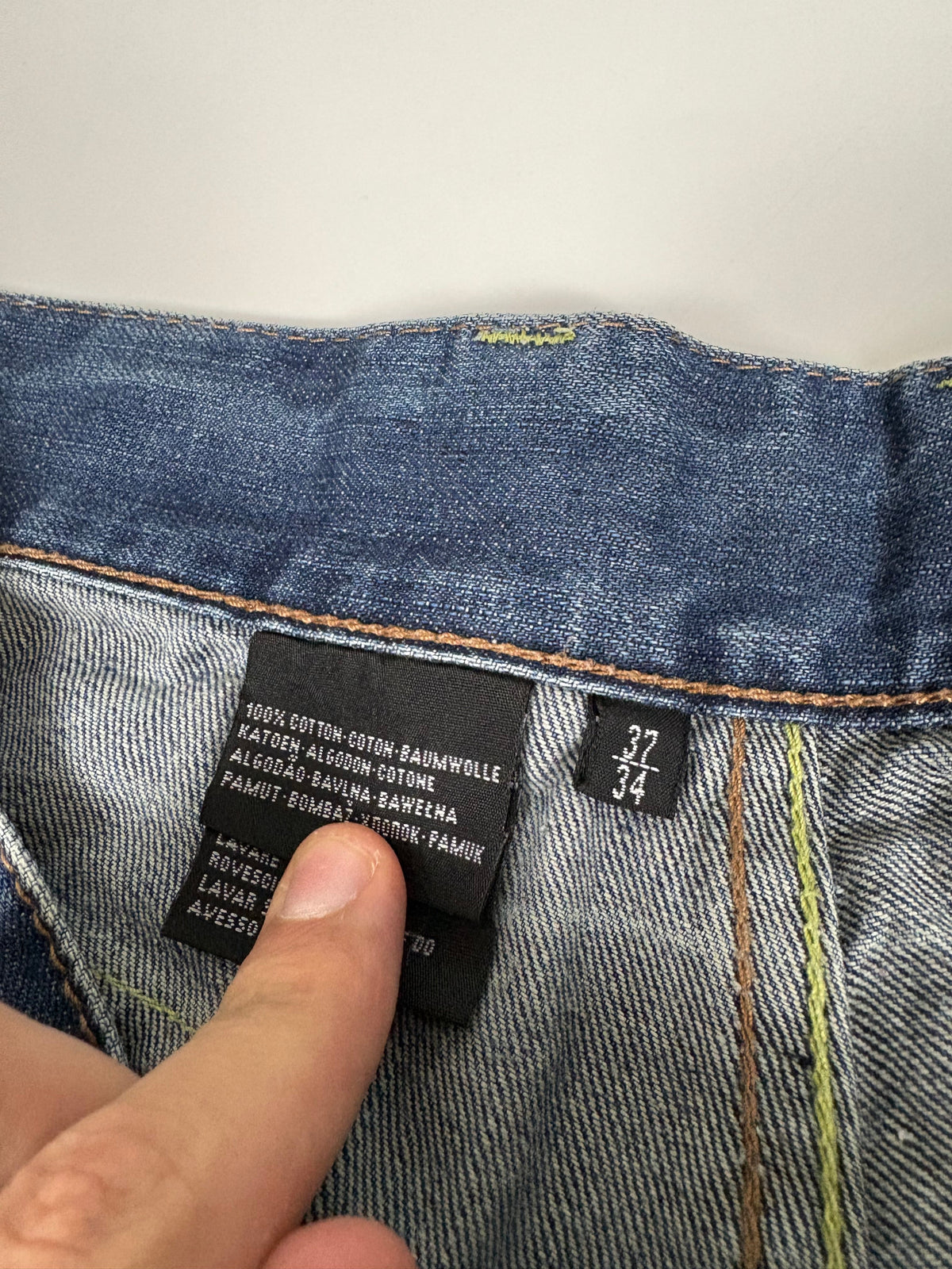Japan Style Vintage Baggy Jeans – Größenetikett W37/L34