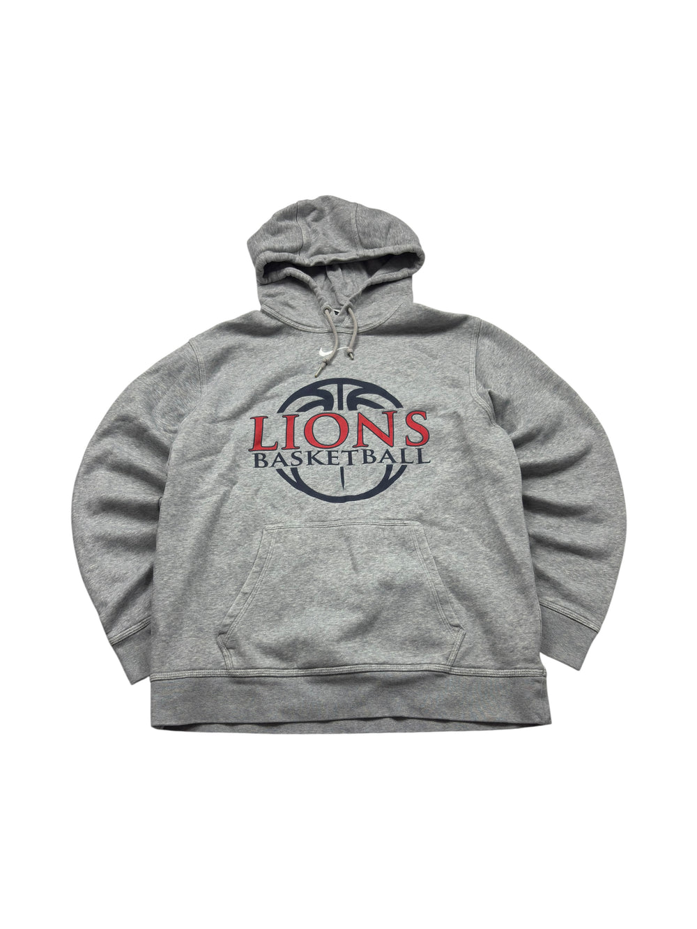 Nike Lions Basketball Vintage Hoodie in Grau – Frontansicht