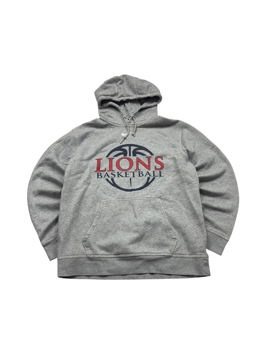 Nike Lions Basketball Vintage Hoodie in Grau – Frontansicht