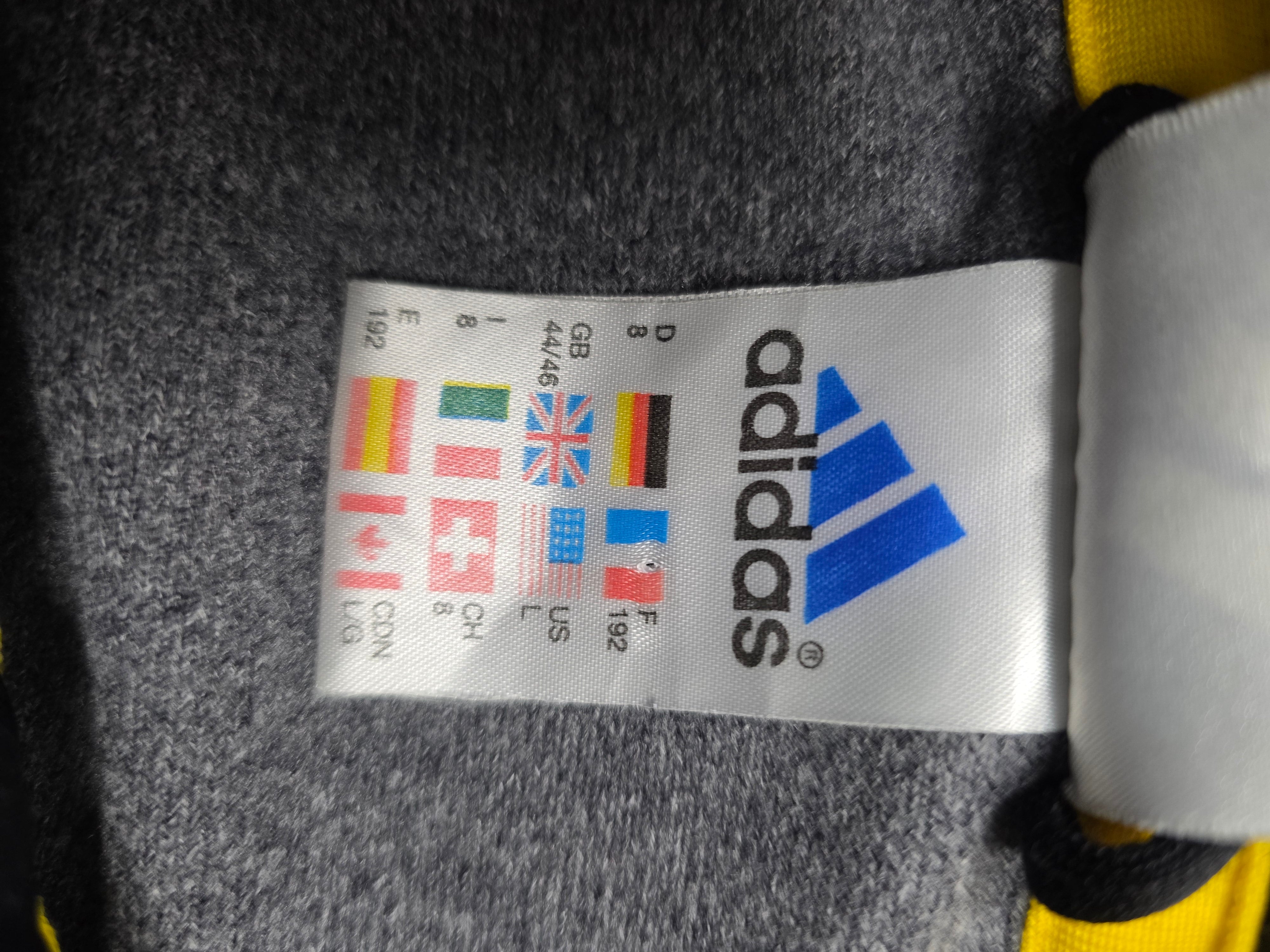 Adidas Trackjacket - Grau/Schwarz/Gelb (XL)