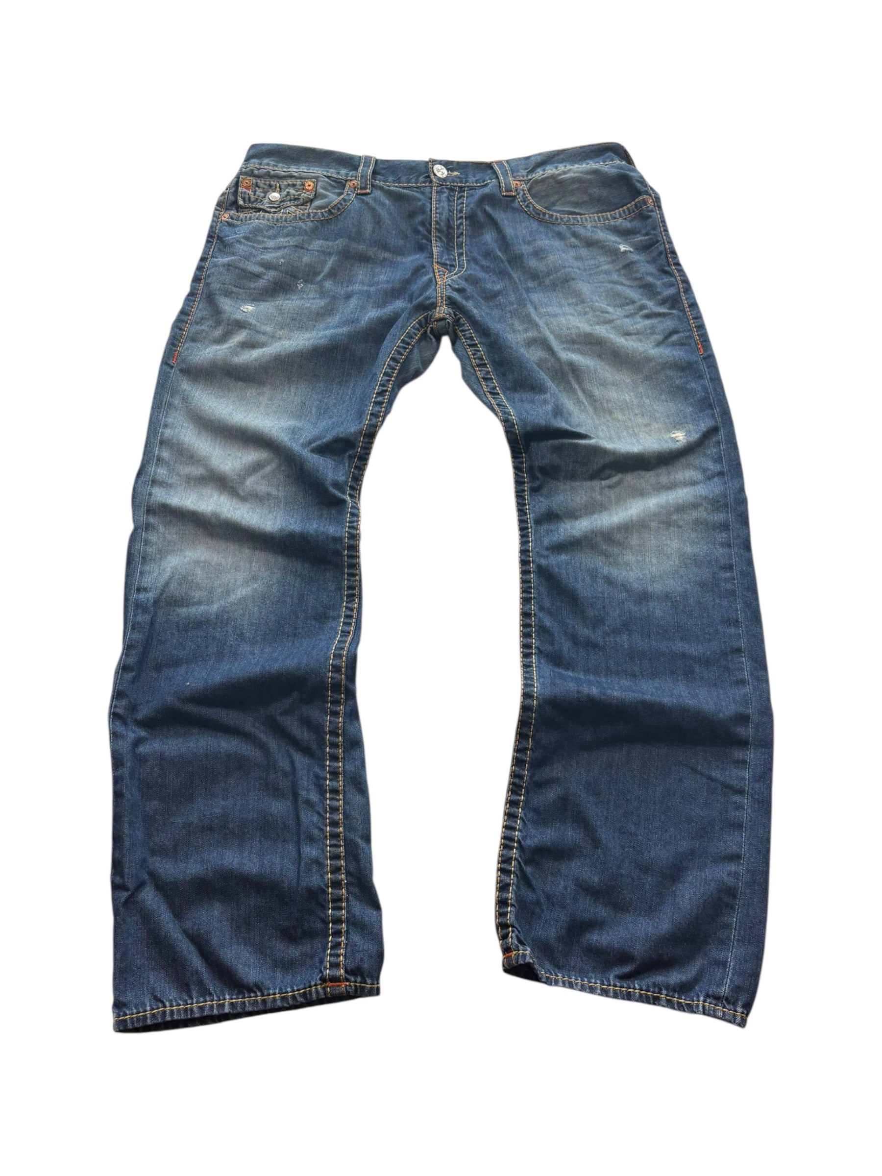 True Religion Flap Pocket Vintage Jeans – Blau (42)