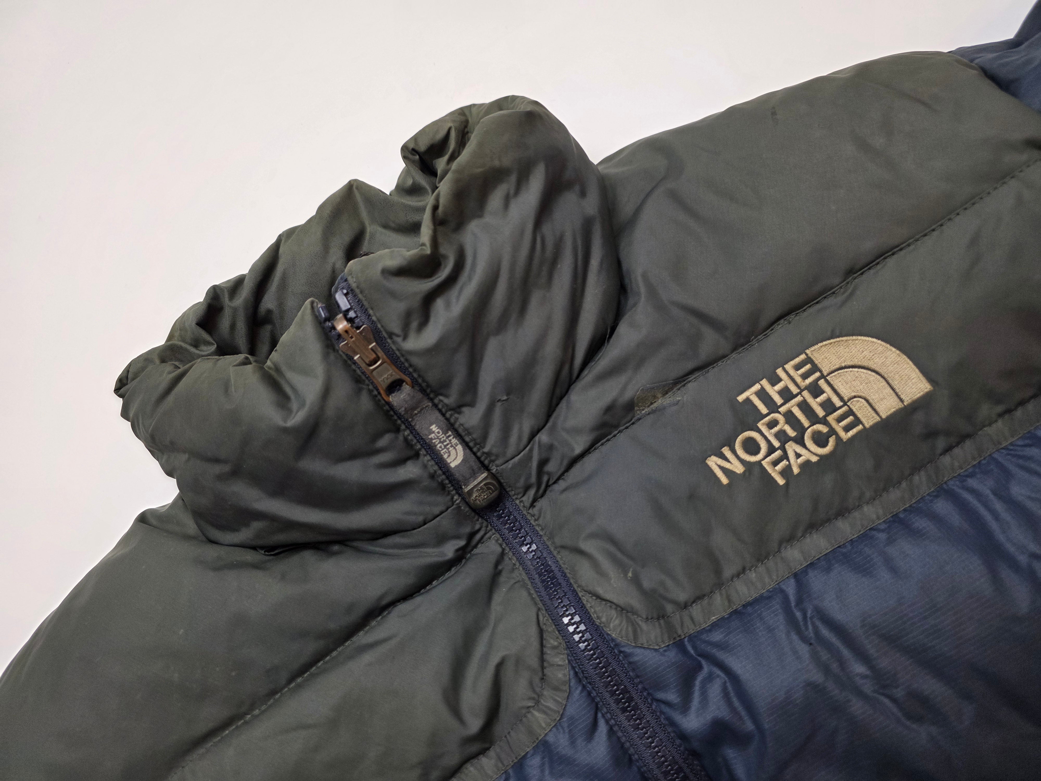 Vintage The North Face Puffer Jacket Navy Grün – 90