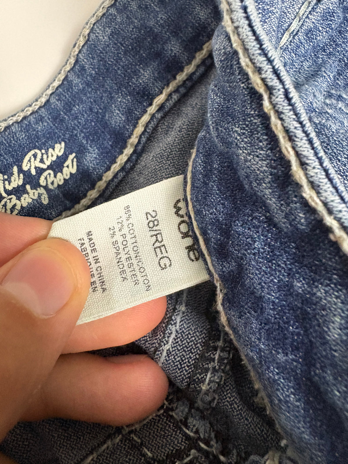 Warehouse One Baby Boot Vintage Bootcut Jeans in Blau – Etikett 2