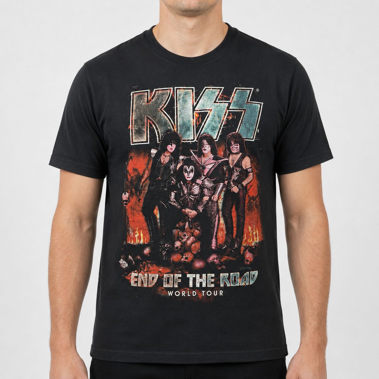 KISS End Of The Road Vintage Tourshirt Schwarz XL