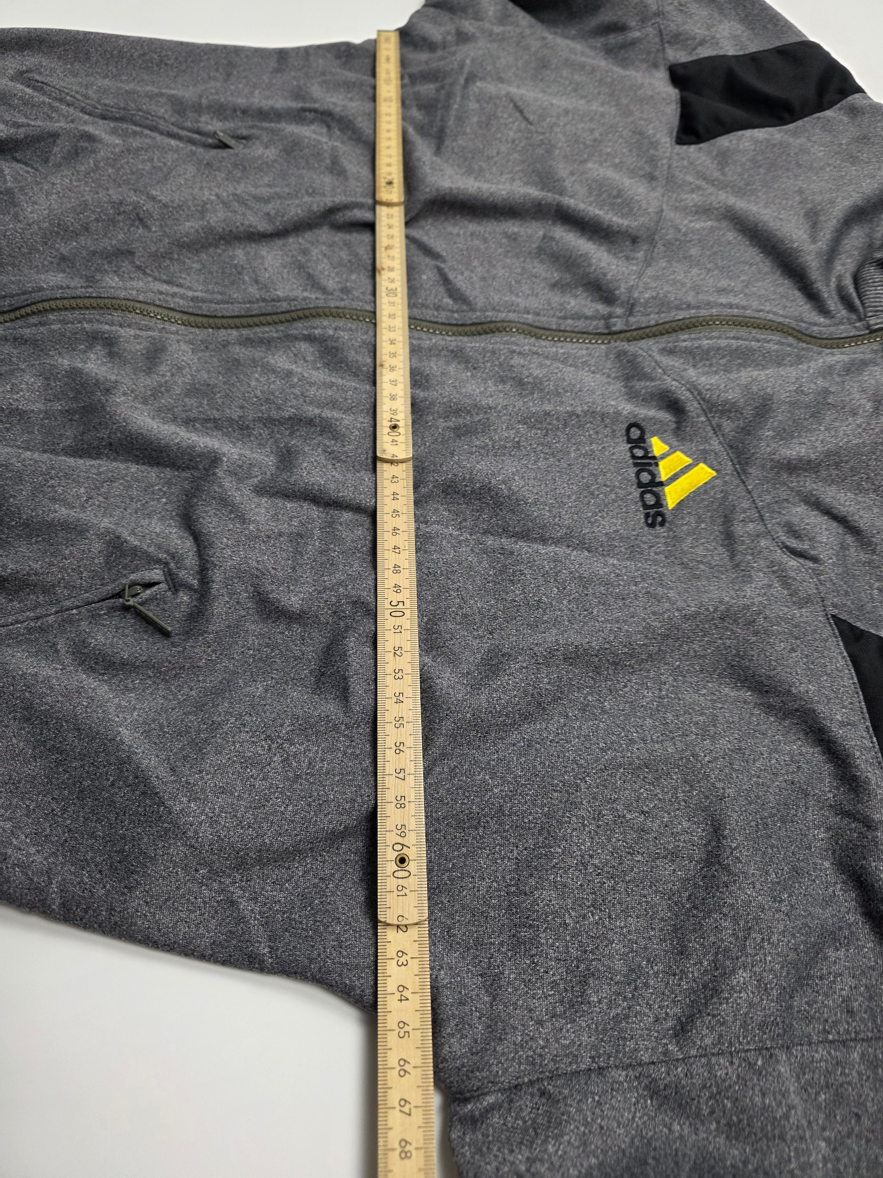 Adidas Trackjacket - Grau/Schwarz/Gelb (XL)