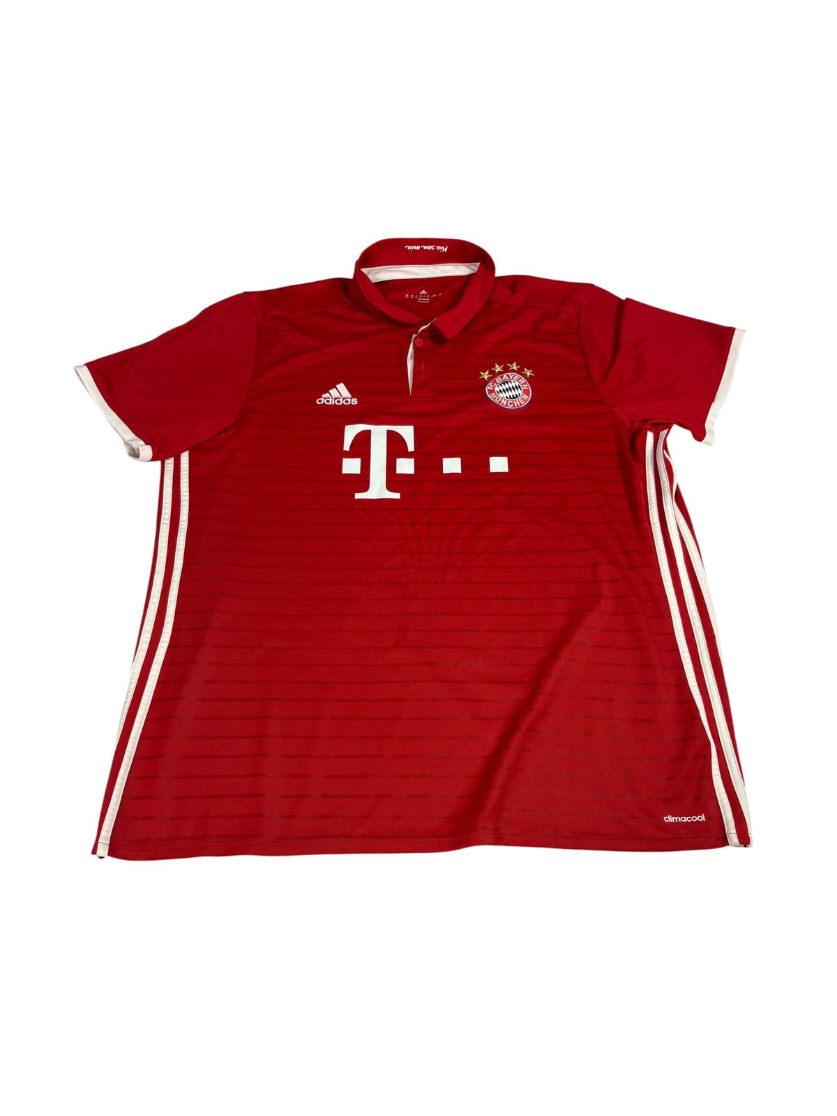 Adidas FC Bayern Vintage Fußballtrikot in Rot und Weiß in Vorderansicht