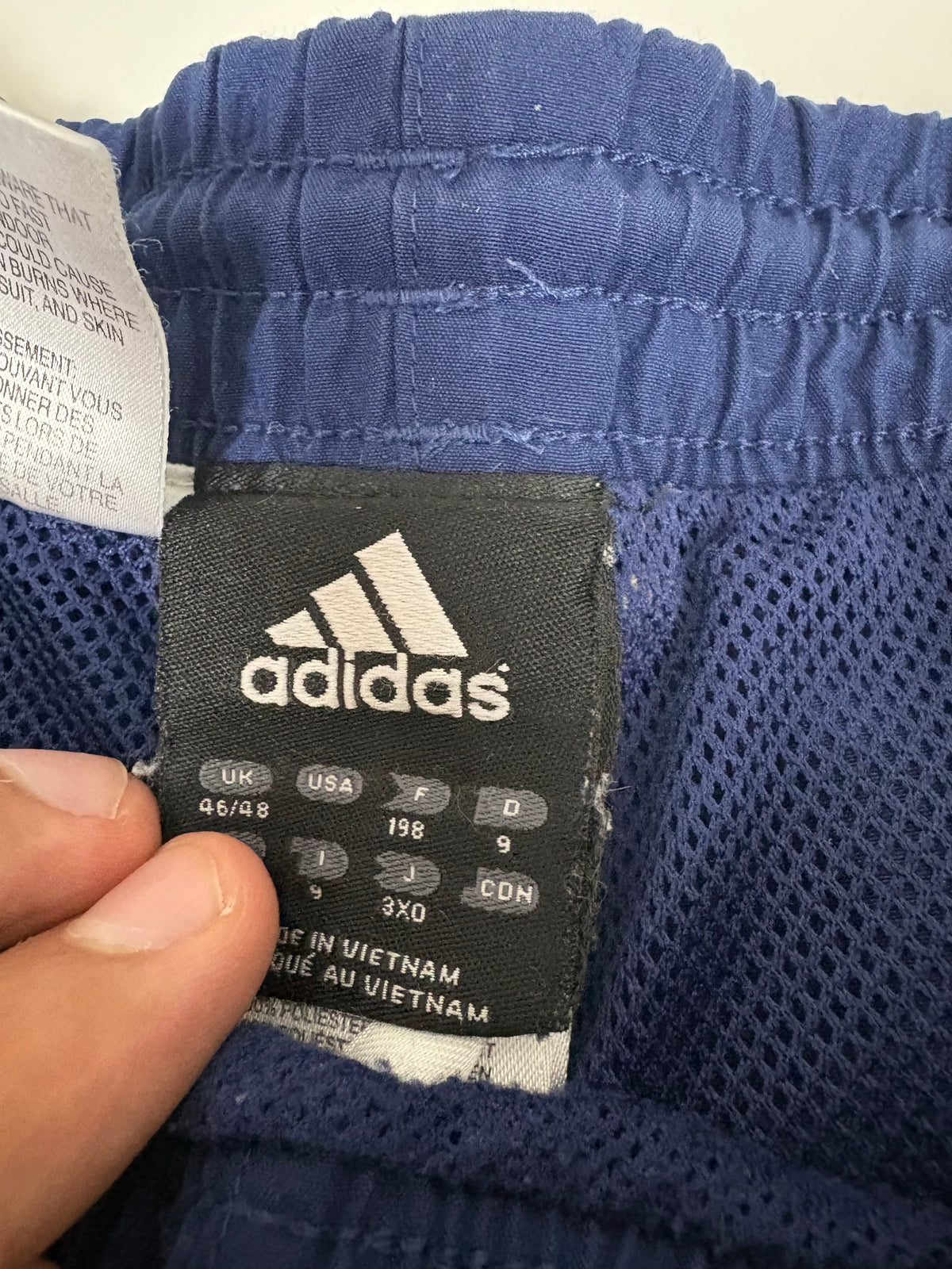Adidas Vintage Trackpants – Navy/Weiß – Produktfoto 3