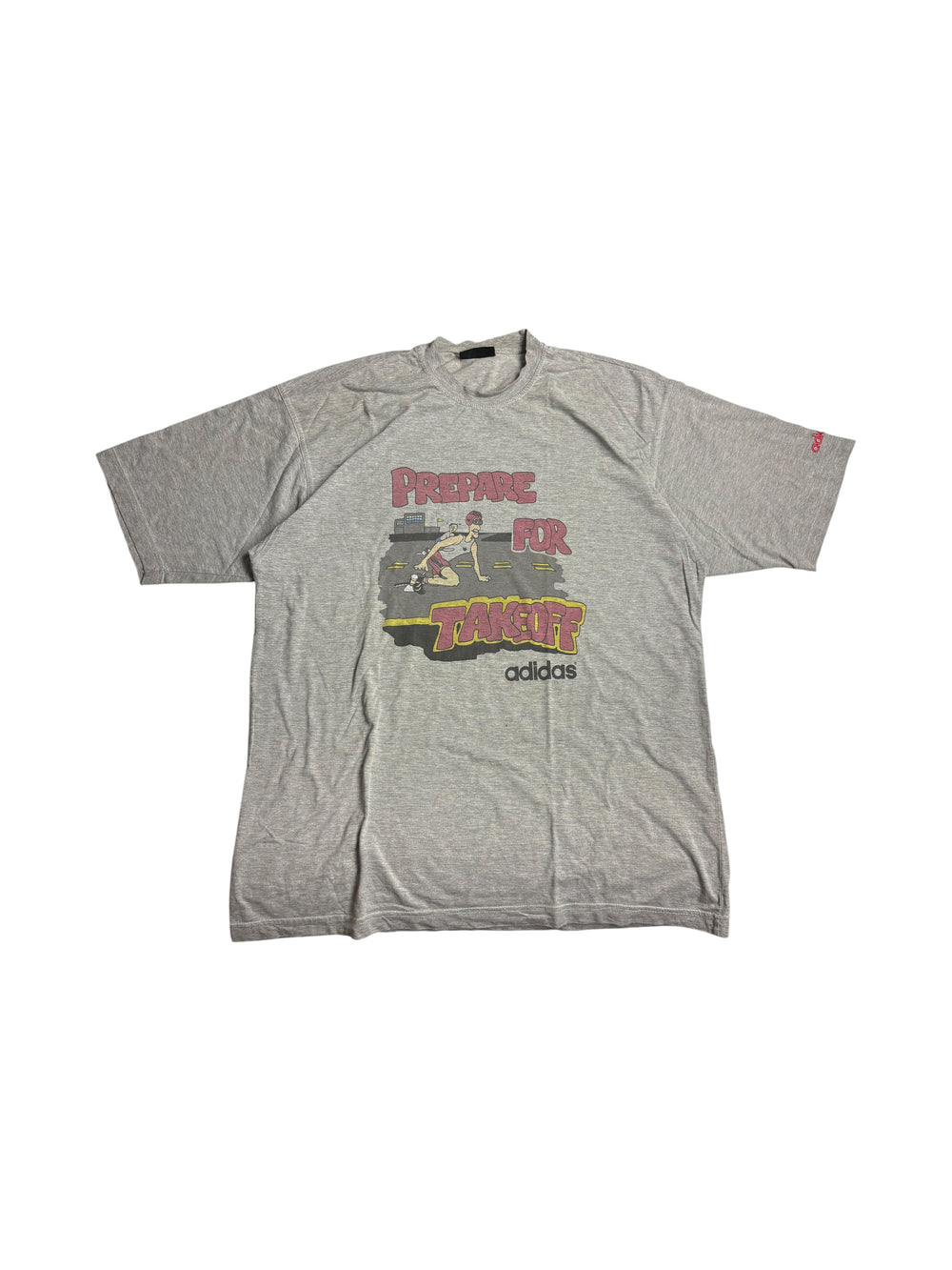 Vintage Prepare For Takeoff Graphic T-Shirt Grau L