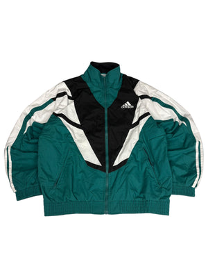 Adidas 90s Vintage Tracksuit – Schwarz/Türkis – Bild 2