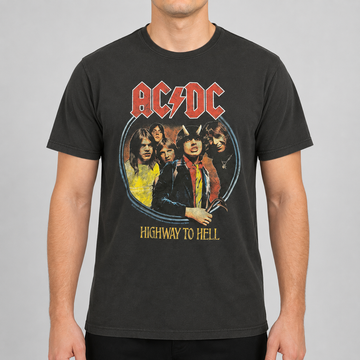 AC/DC Highway To Hell Vintage Bandshirt Schwarz L