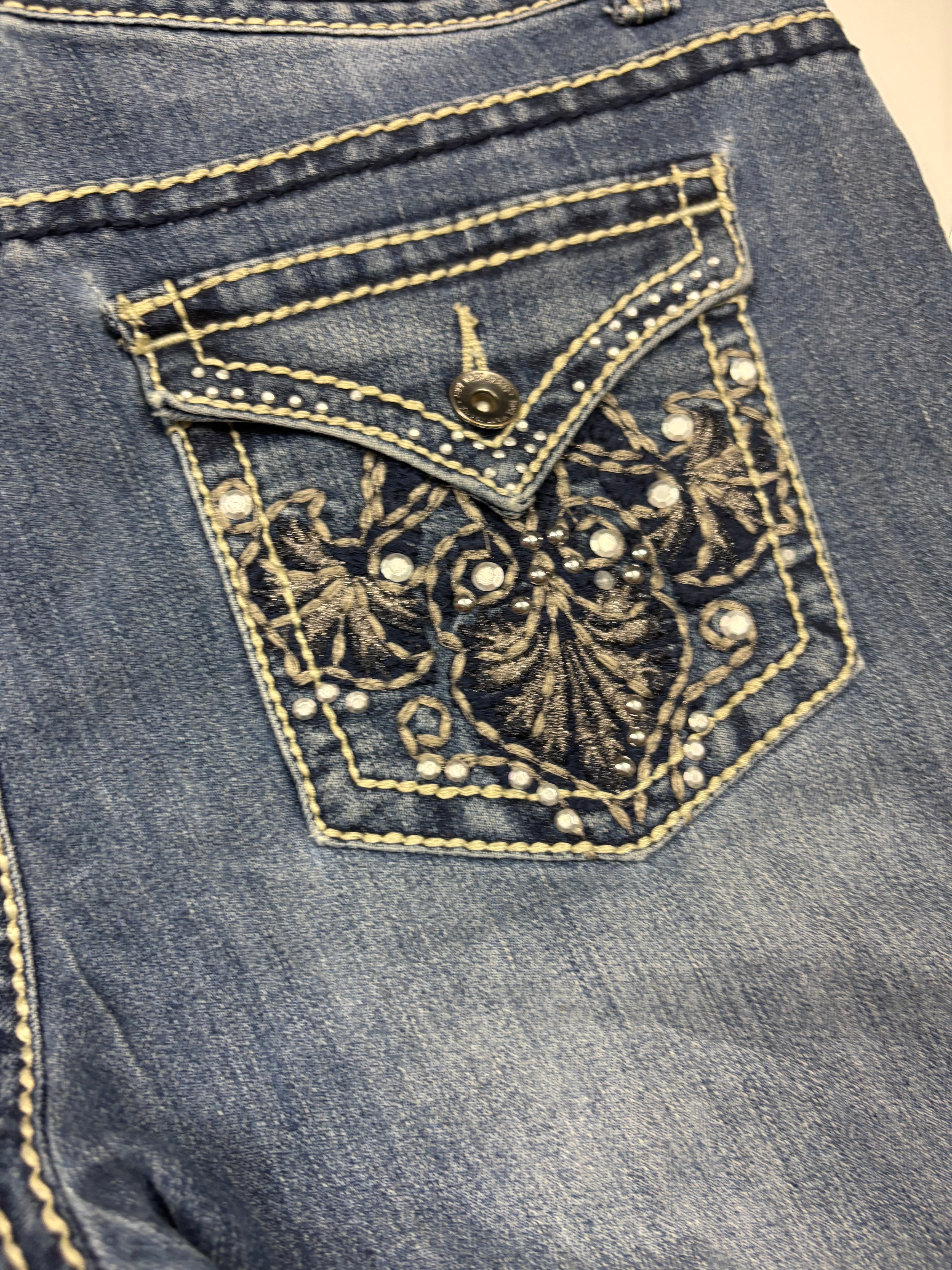 Nine West Flap-Pocket Vintage Bootcut Jeans – Blau (29)