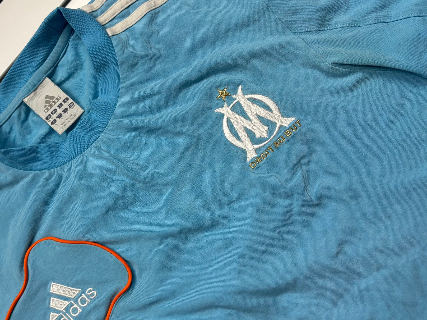 Adidas Olympique Marseille Vintage T-Shirt Blau L