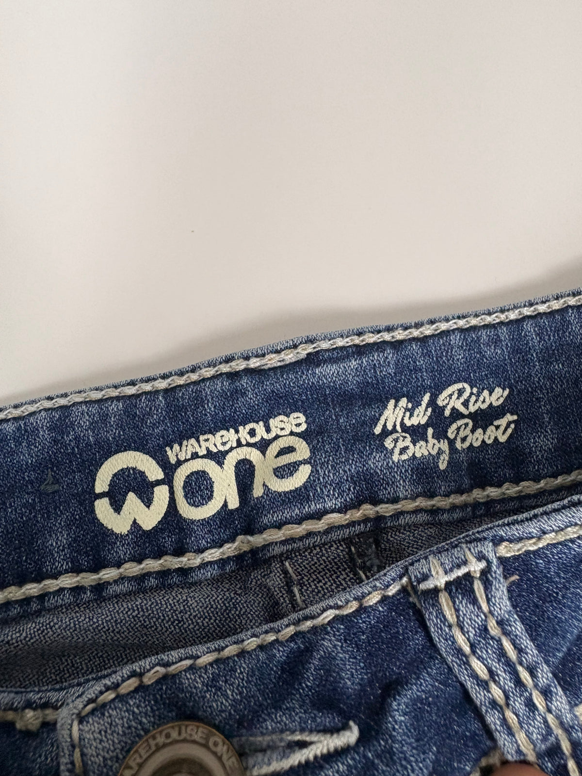 Warehouse One Baby Boot Vintage Bootcut Jeans in Blau – Etikett