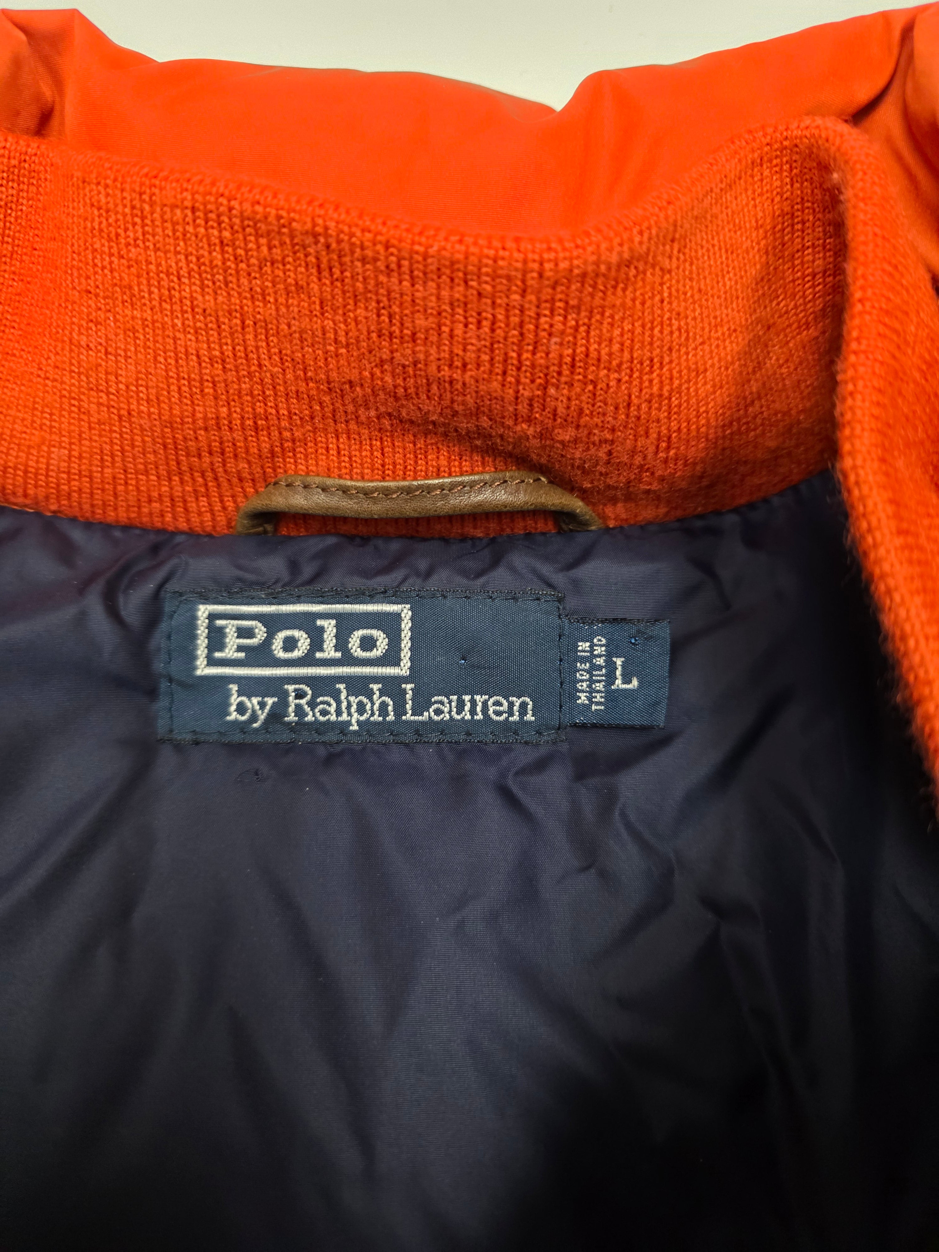 Vintage Polo Ralph Lauren Puffer Jacket Orange – L
