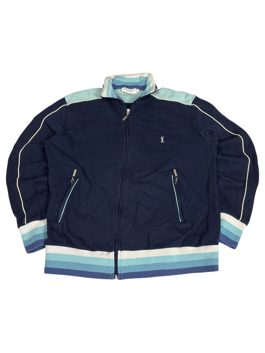 YSL Vintage Zip Trackjacket in vollständiger Vorderansicht