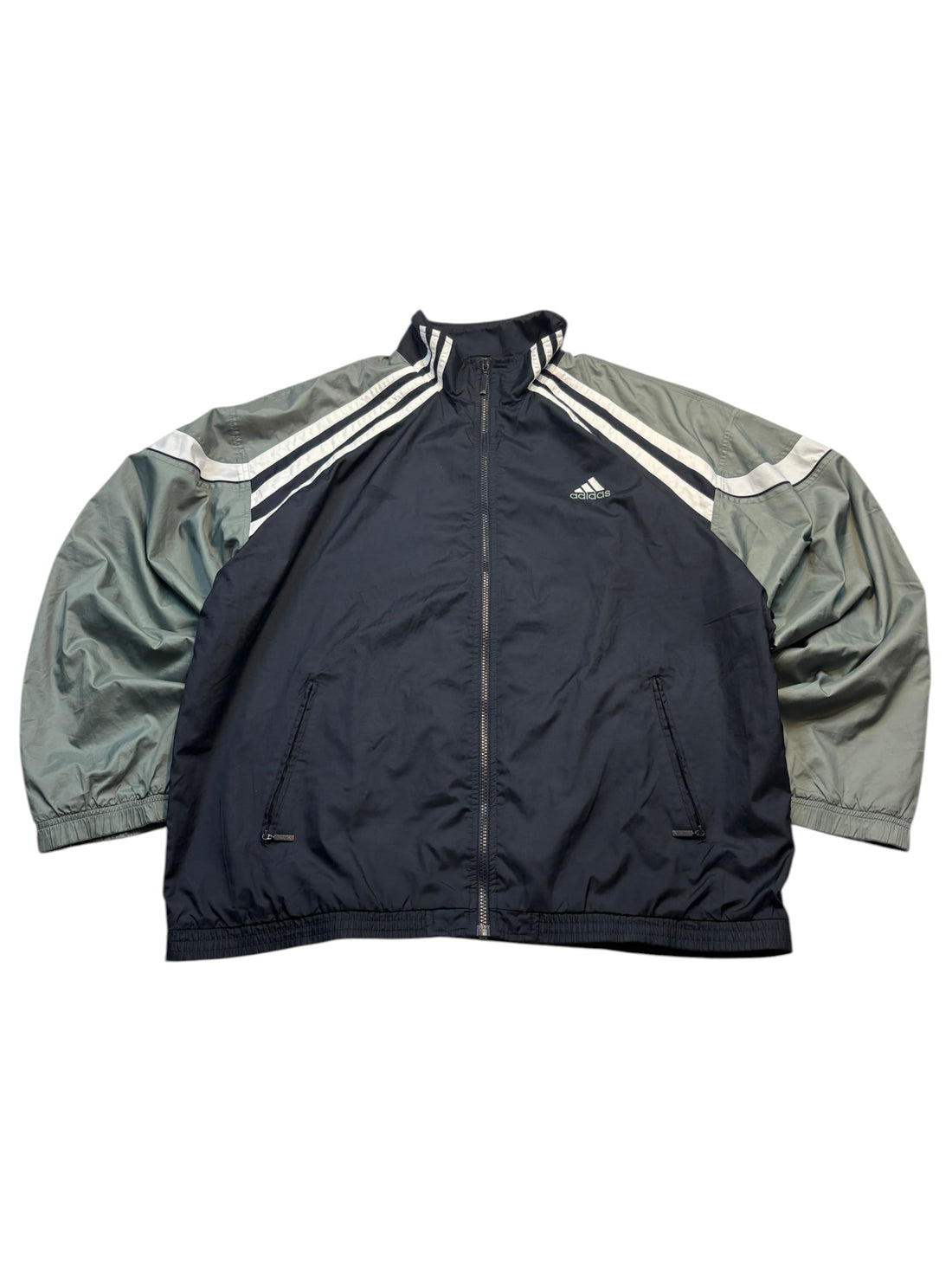 Adidas Tracksuit - Schwarz/Olive/Weiß (XL)