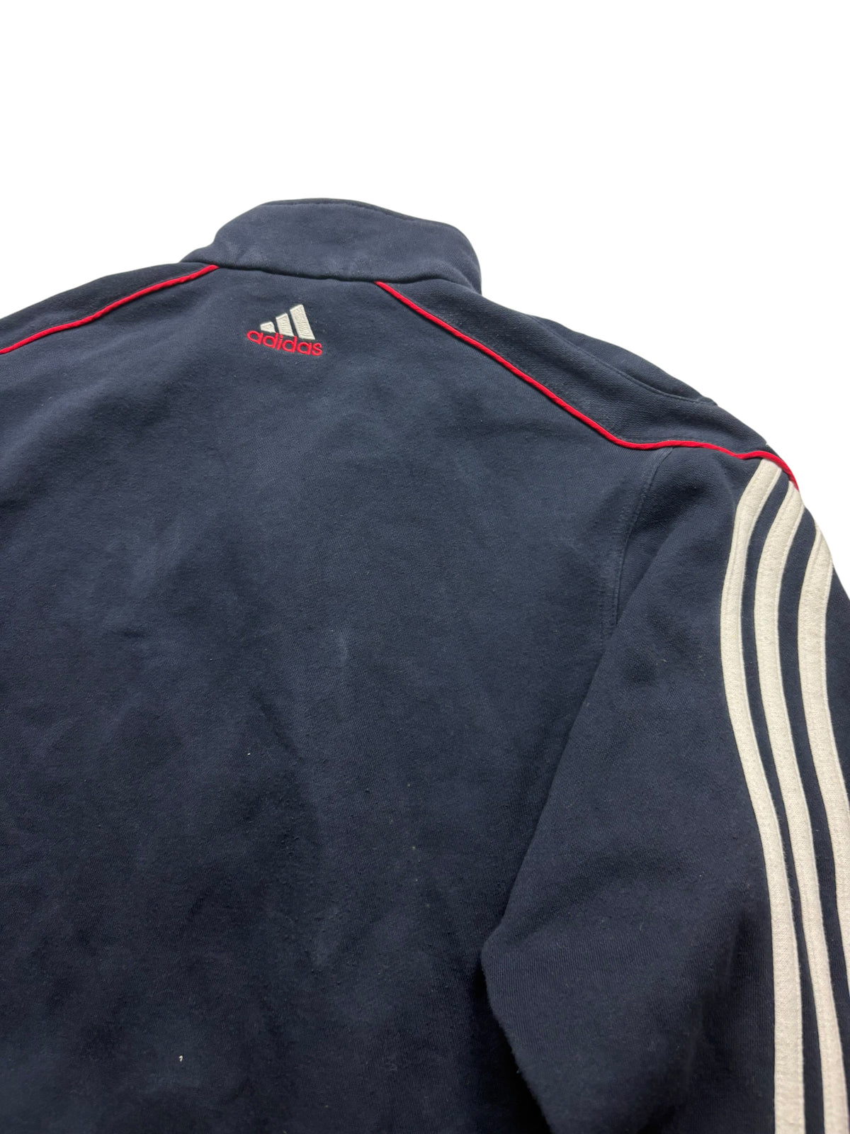 Adidas Colorblock Vintage Trackjacket in Navy/Blau – Logo im Detail
