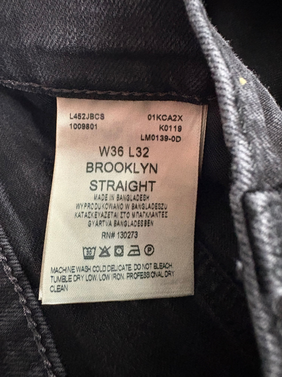 Lee Brooklyn Straight Vintage Jeans – Schwarz – Produktfoto 6