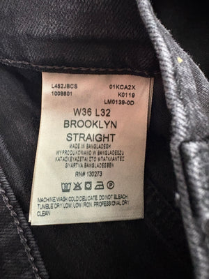 Lee Brooklyn Straight Vintage Jeans – Schwarz – Bild 6
