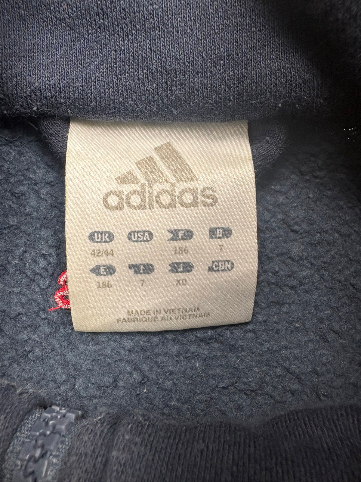 Adidas Colorblock Vintage Trackjacket in Navy/Blau – Etikett