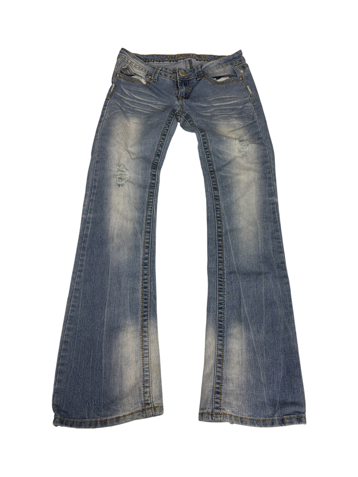 Almost Famous Y2K Vintage Bootcut Jeans – Hellblau