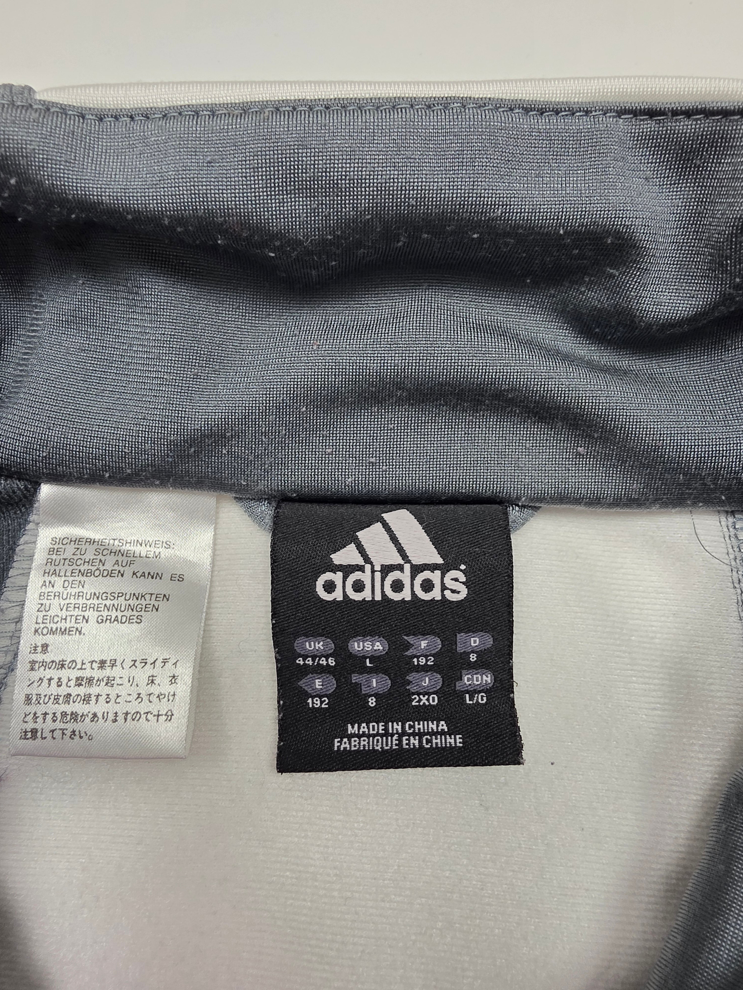 Adidas Trackjacket - Grau/Weiß/Orange (XL)