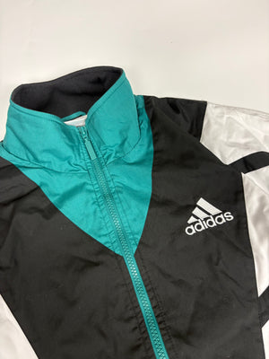 Adidas 90s Vintage Tracksuit – Schwarz/Türkis – Bild 4