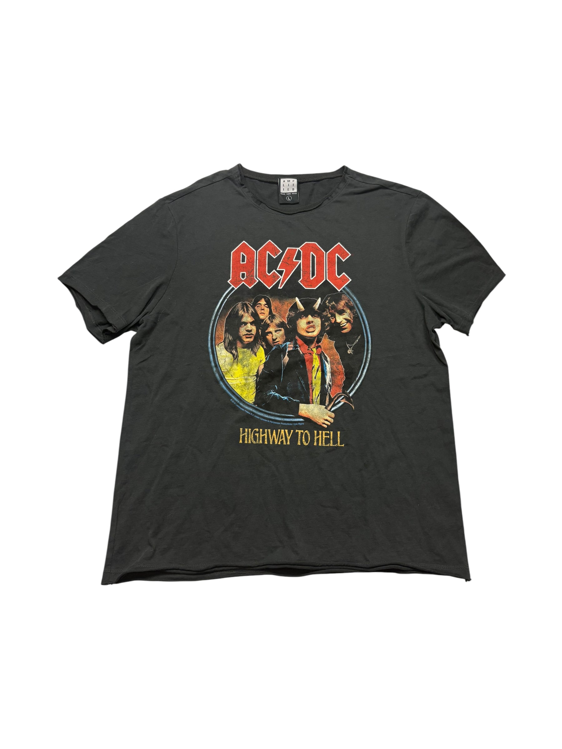 AC/DC Highway To Hell Vintage Bandshirt Schwarz L Frontansicht