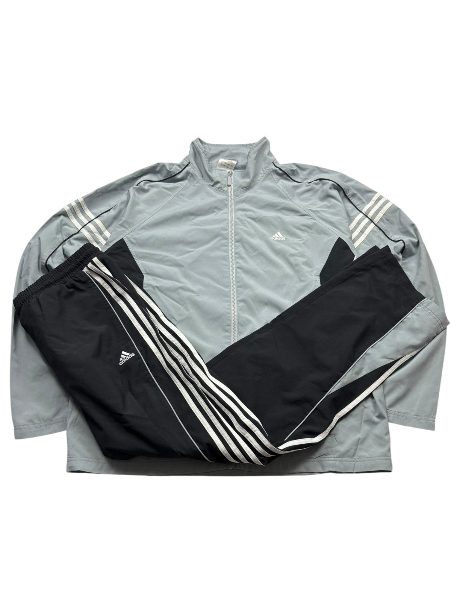 Adidas 2000 Tracksuit - Grau/Schwarz (XL) - PKeyVintage