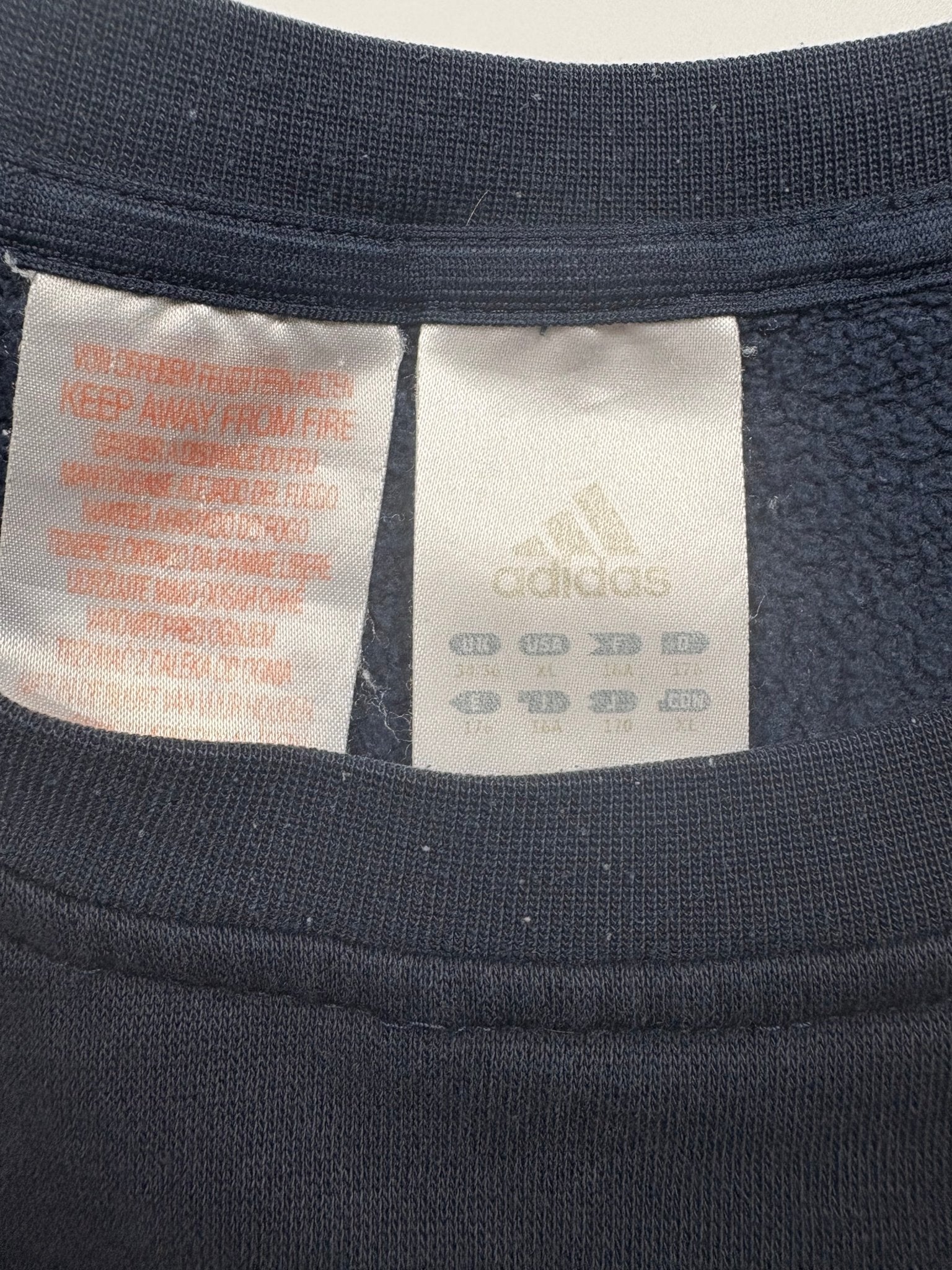 Adidas 3 - Streifen Colorblock Vintage Sweater – Navy/Light Blue (XL) - PKeyVintage