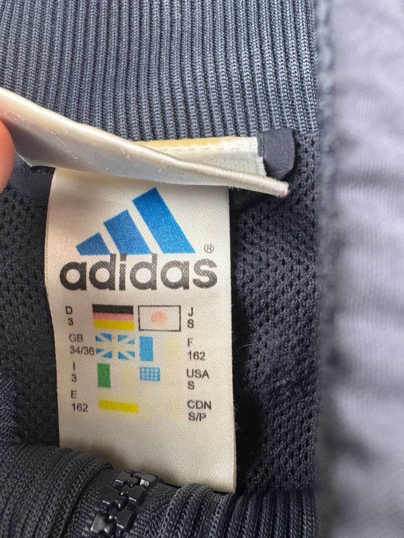 Adidas 3 - Streifen Vintage Trackjacket – Navy (S) - PKeyVintage