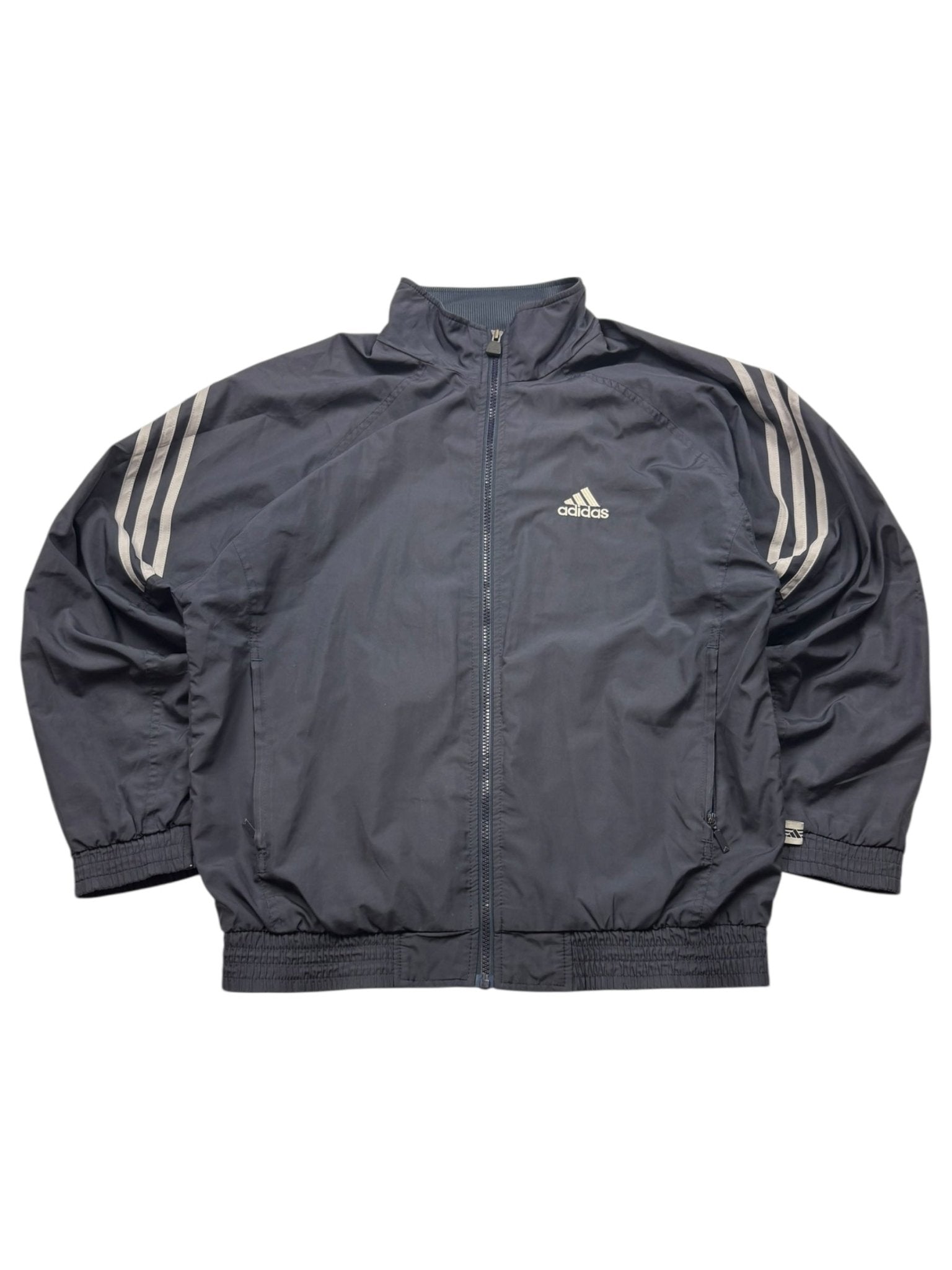 Adidas 3 - Streifen Vintage Trackjacket – Navy (S) - PKeyVintage