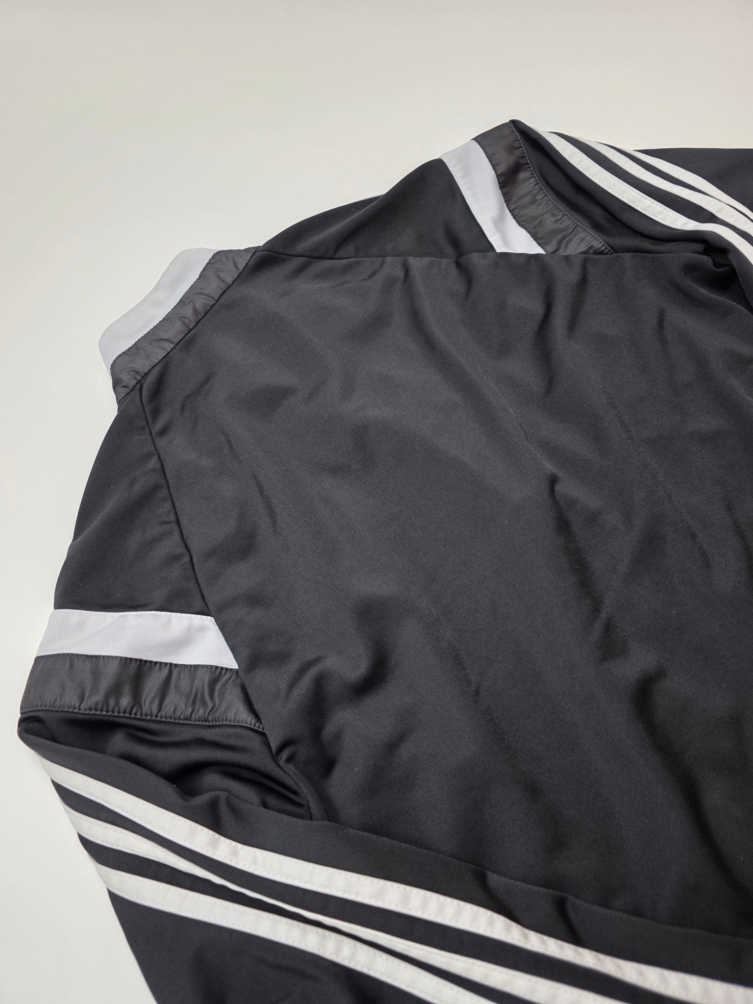 Adidas 3 - Streifen Vintage Trackjacket – Schwarz/Weiß (XS) - PKeyVintage