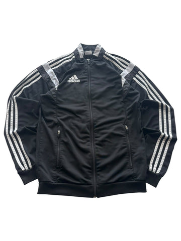 Adidas 3 - Streifen Vintage Trackjacket – Schwarz/Weiß (XS) - PKeyVintage