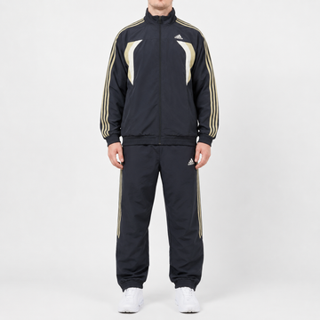 Adidas 3-Streifen Vintage Tracksuit – Schwarz/Gold (M)