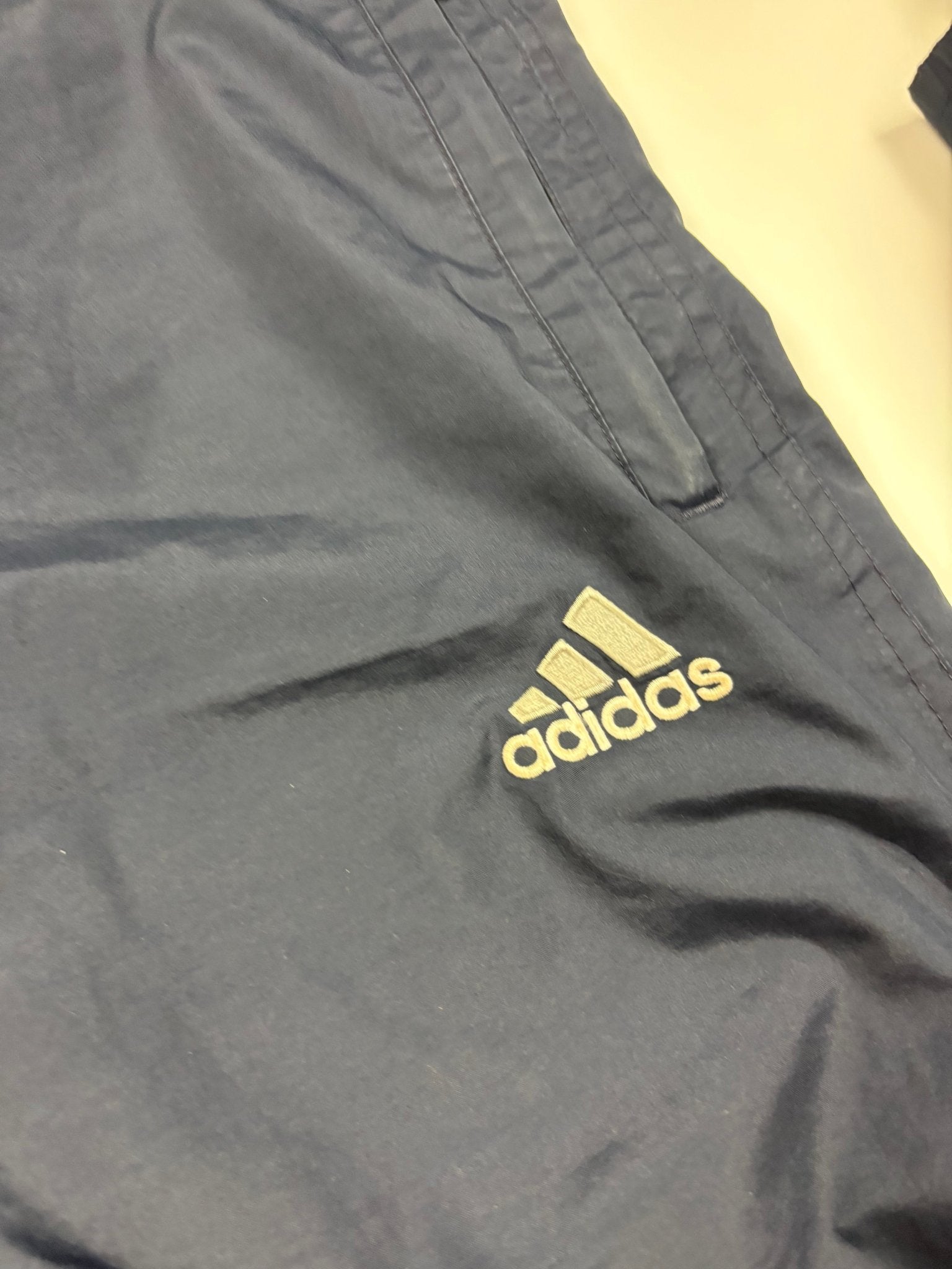 Adidas 3 - Streifen Vintage Tracksuit – Navy/Grau (XL) - PKeyVintage