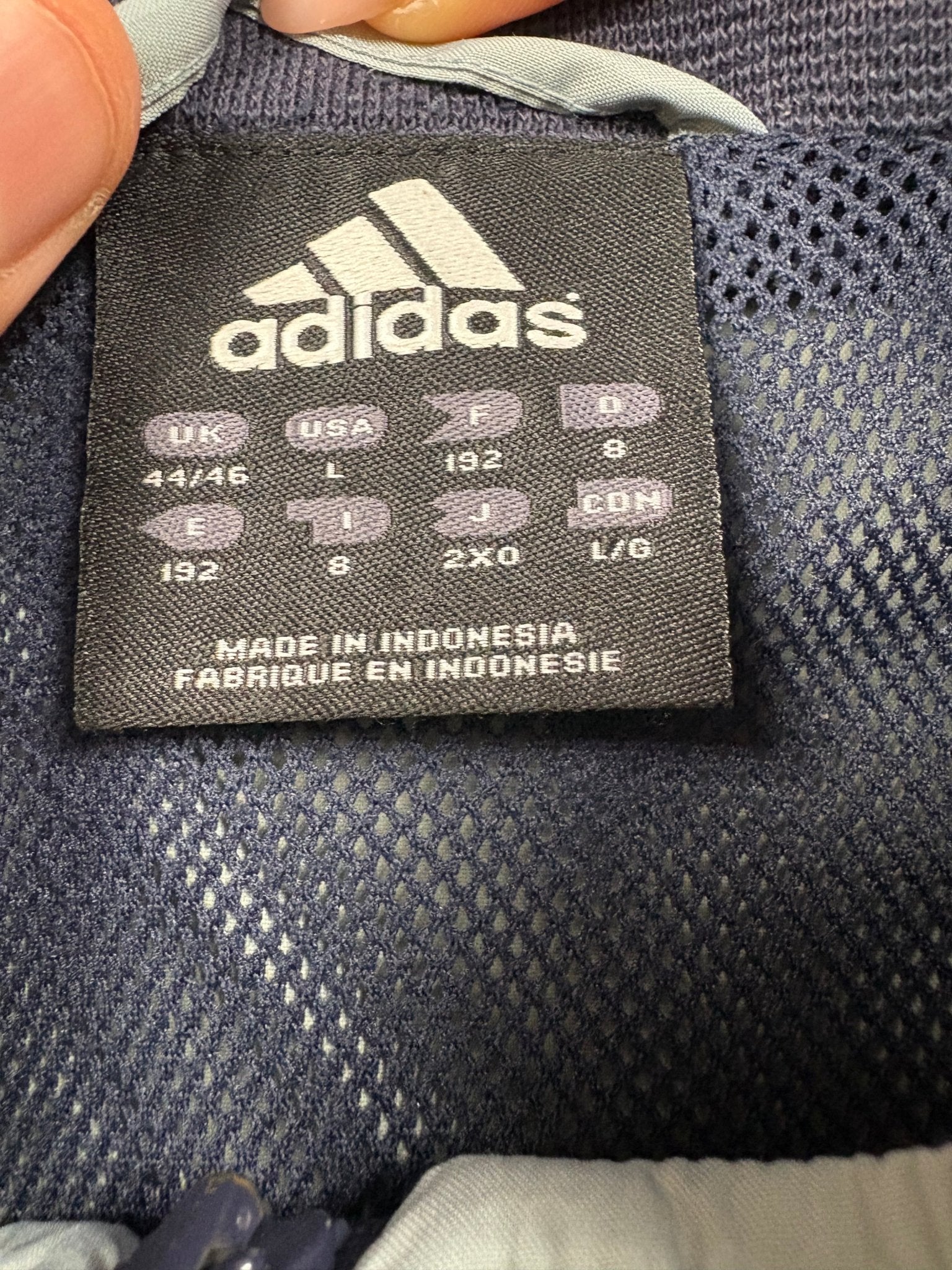 Adidas 3 - Streifen Vintage Tracksuit – Navy/Grau (XL) - PKeyVintage