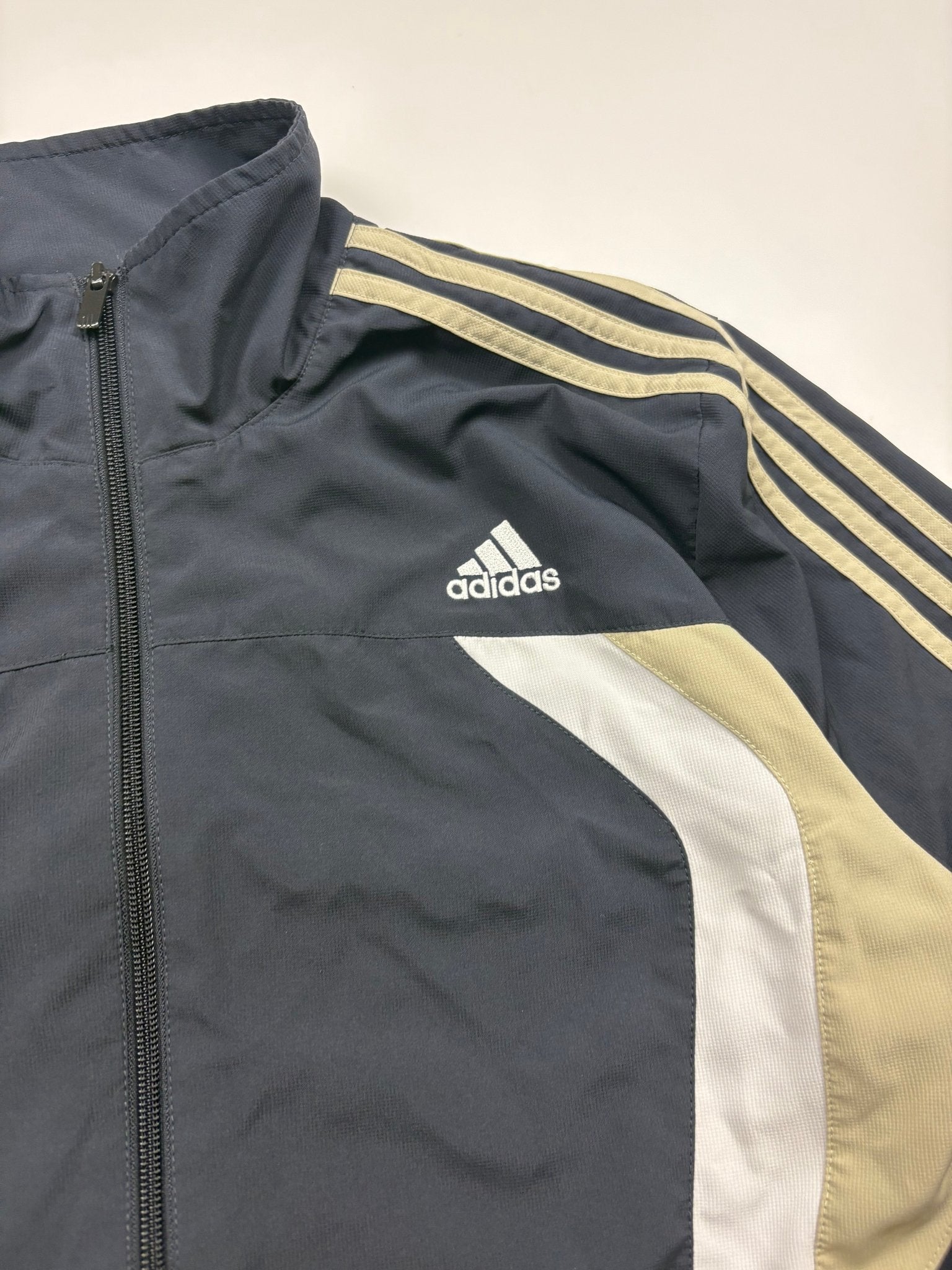 Adidas 3 - Streifen Vintage Tracksuit – Schwarz/Gold (M) - PKeyVintage