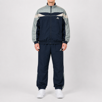 Adidas 3-Streifen Vintage Tracksuit – Navy/Grau (XL)