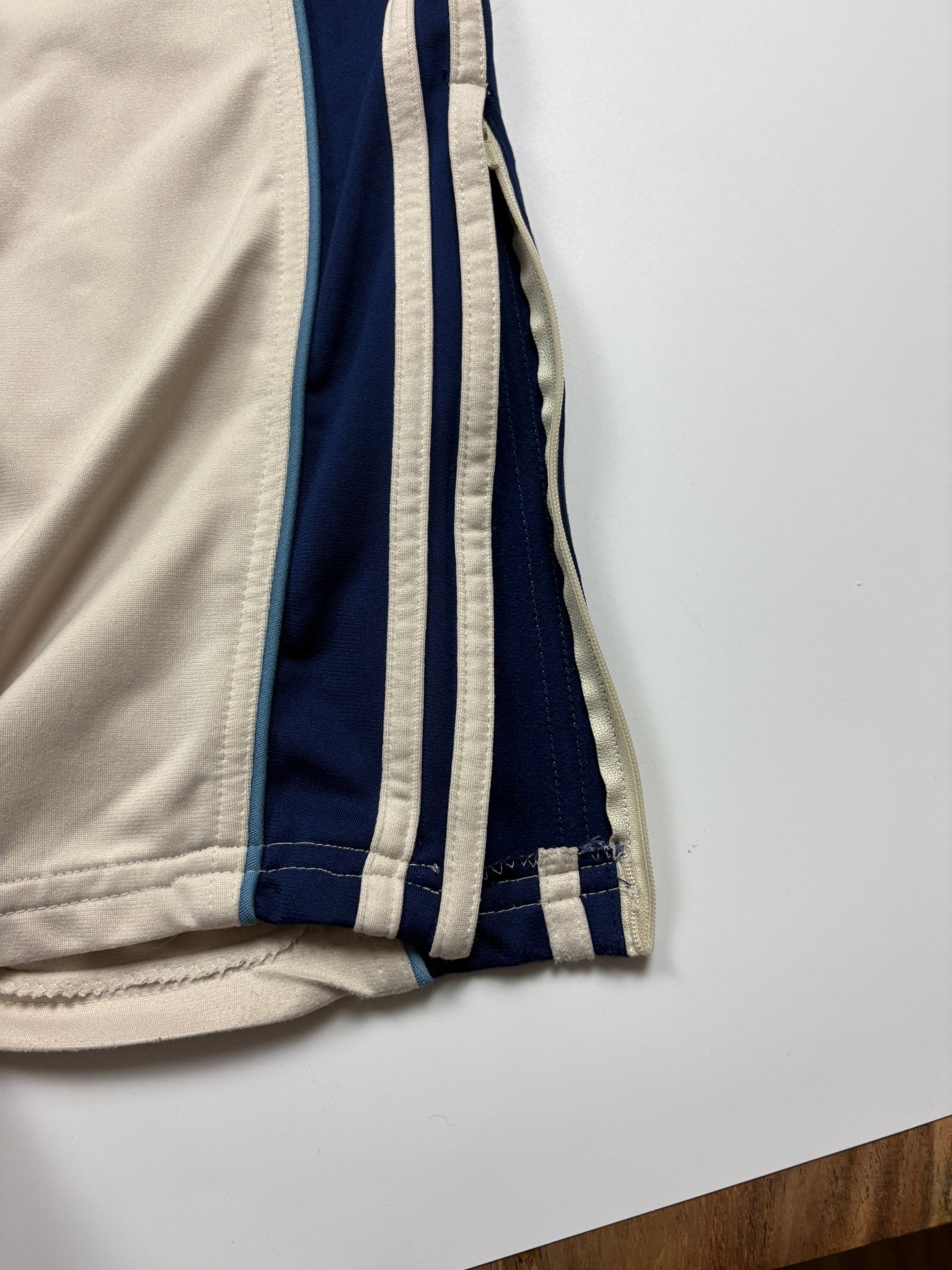 Adidas 80s Vintage Tracksuit – Creme/Navy (M) - PKeyVintage