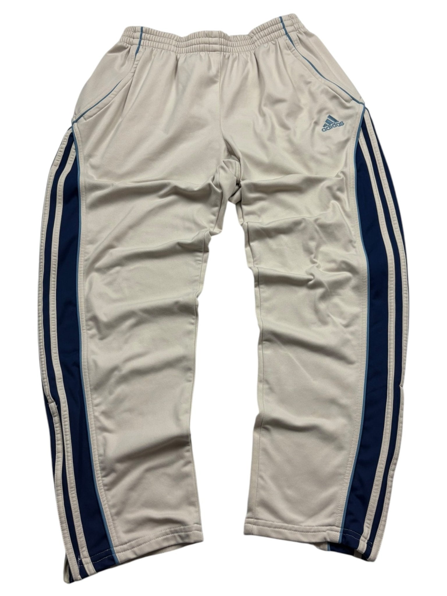 Adidas 80s Vintage Tracksuit – Creme/Navy (M) - PKeyVintage