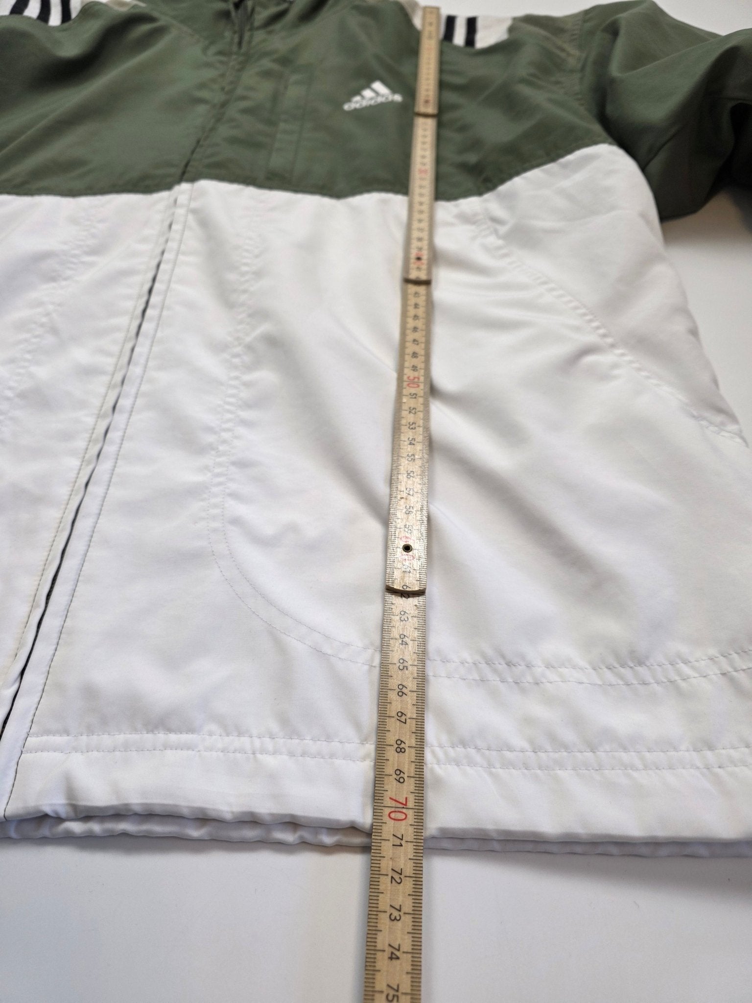 Adidas 90s Trackjacket - Olivgrün/Weiß (XL) - PKeyVintage