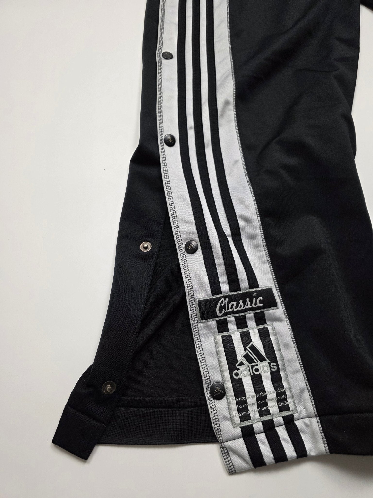 Adidas Adibreak Vintage Trackpants – Schwarz/Weiß (XL) - PKeyVintage