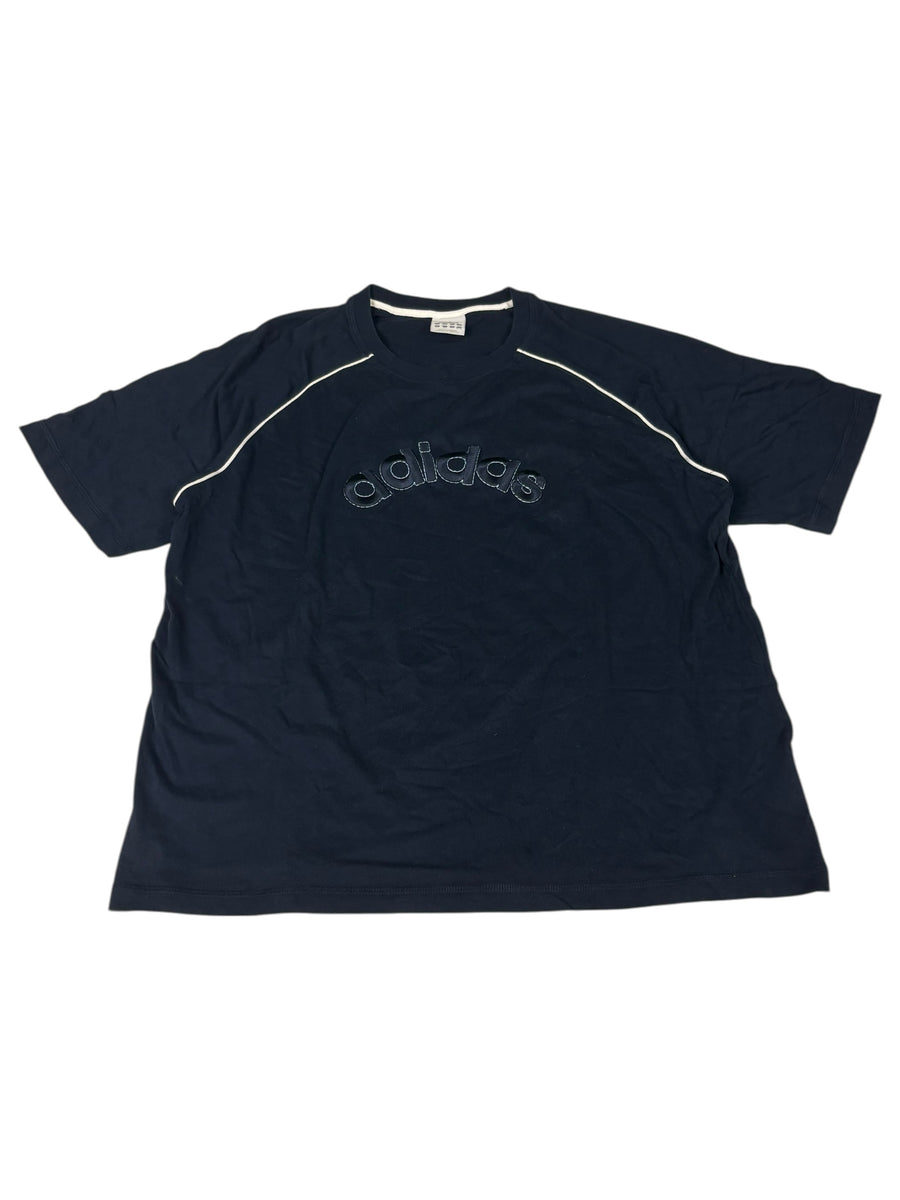 Adidas Arch Logo Vintage T-Shirt in Navy – Vorderansicht
