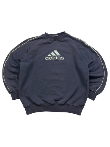 Adidas Big Logo Vintage Sweater – Navy (S) - PKeyVintage