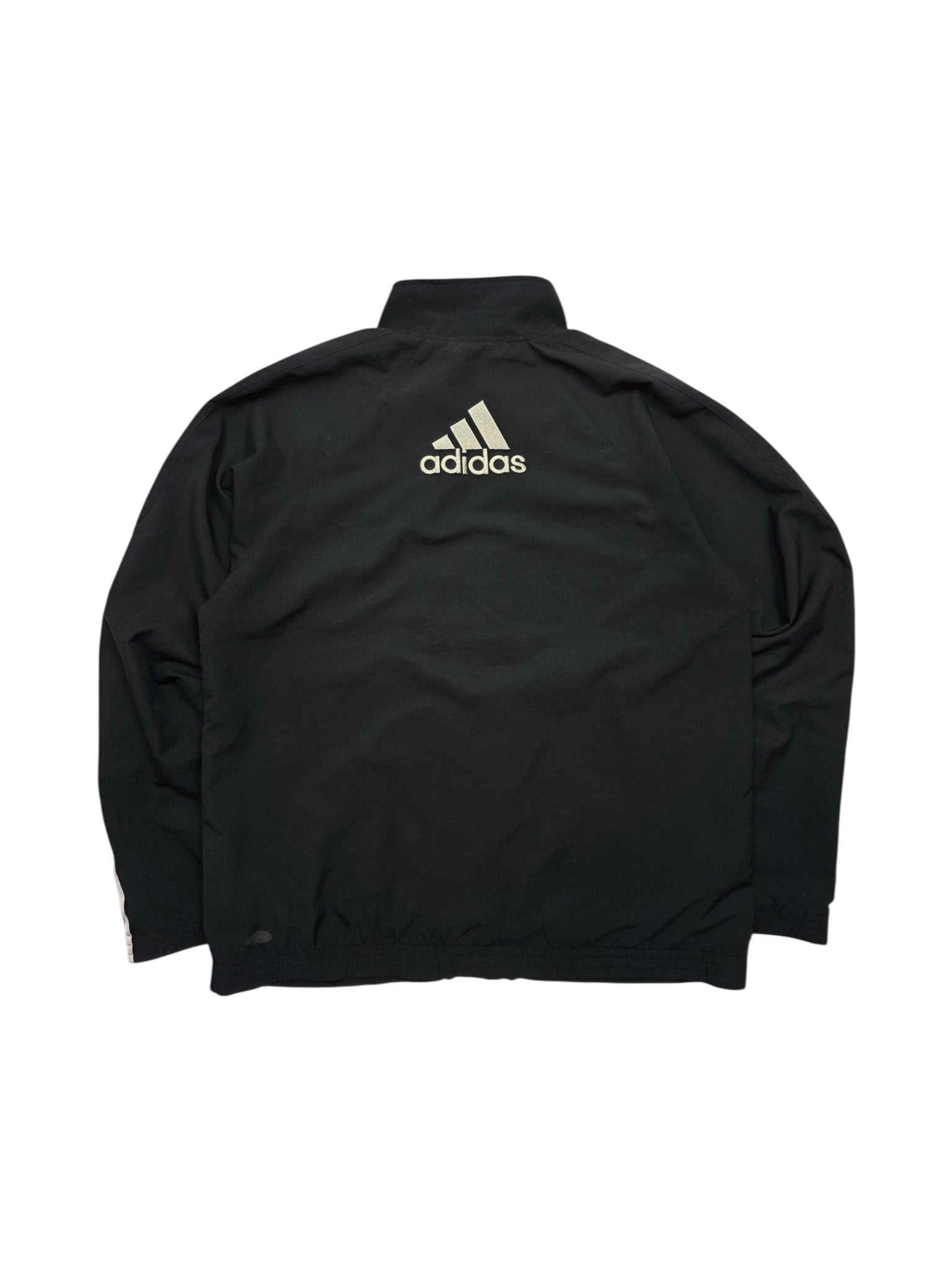 Adidas Big Logo Vintage Trackjacket – Schwarz/Grau (XL) - PKeyVintage