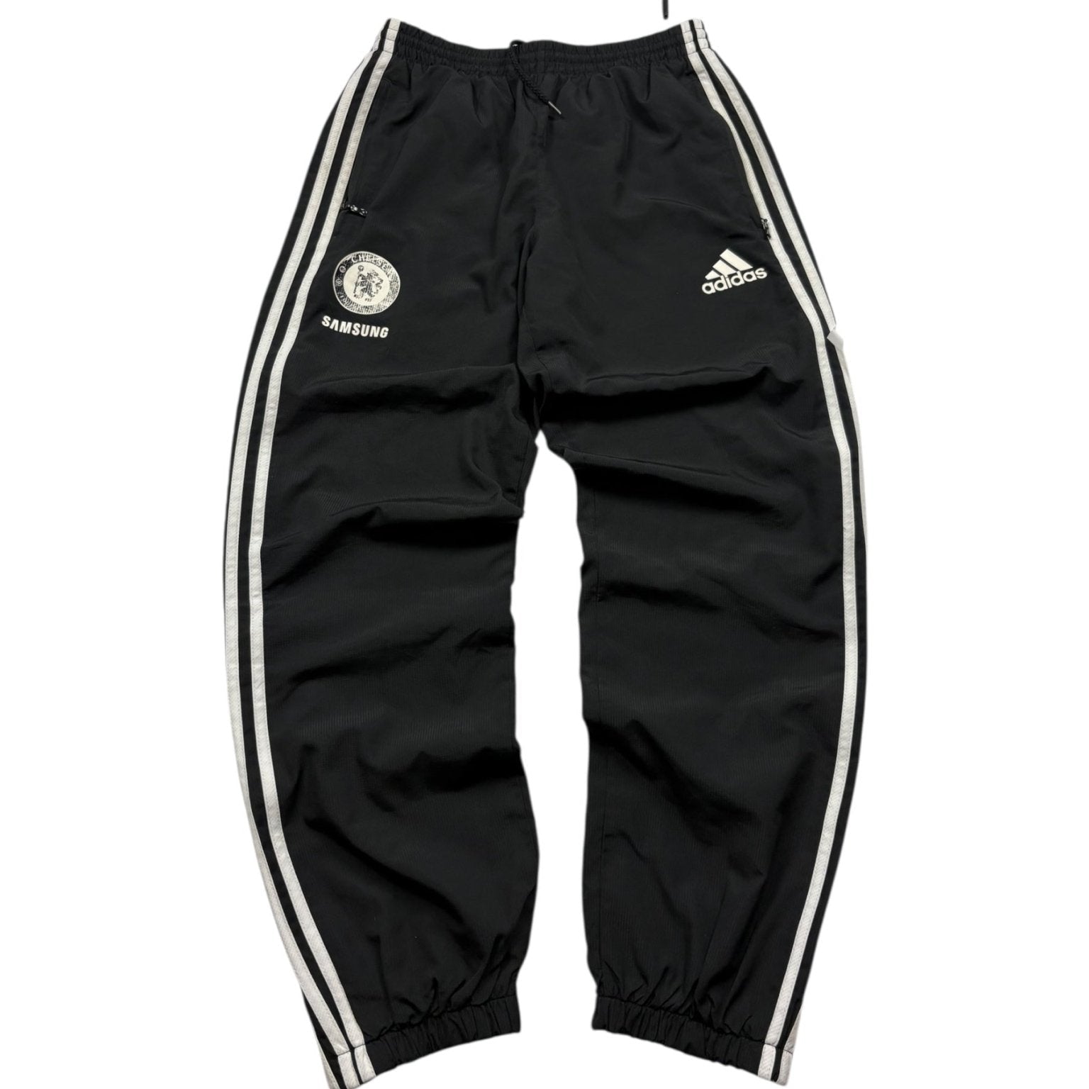 Adidas Chelsea FC Samsung Vintage Trackpants Schwarz S Frontansicht