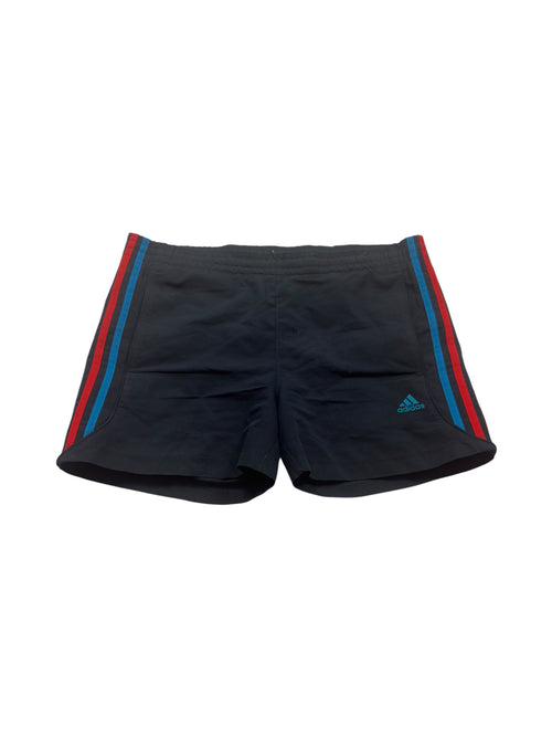 Adidas Climacool Vintage Sportshorts Schwarz M mit roten und blauen Seitenstreifen