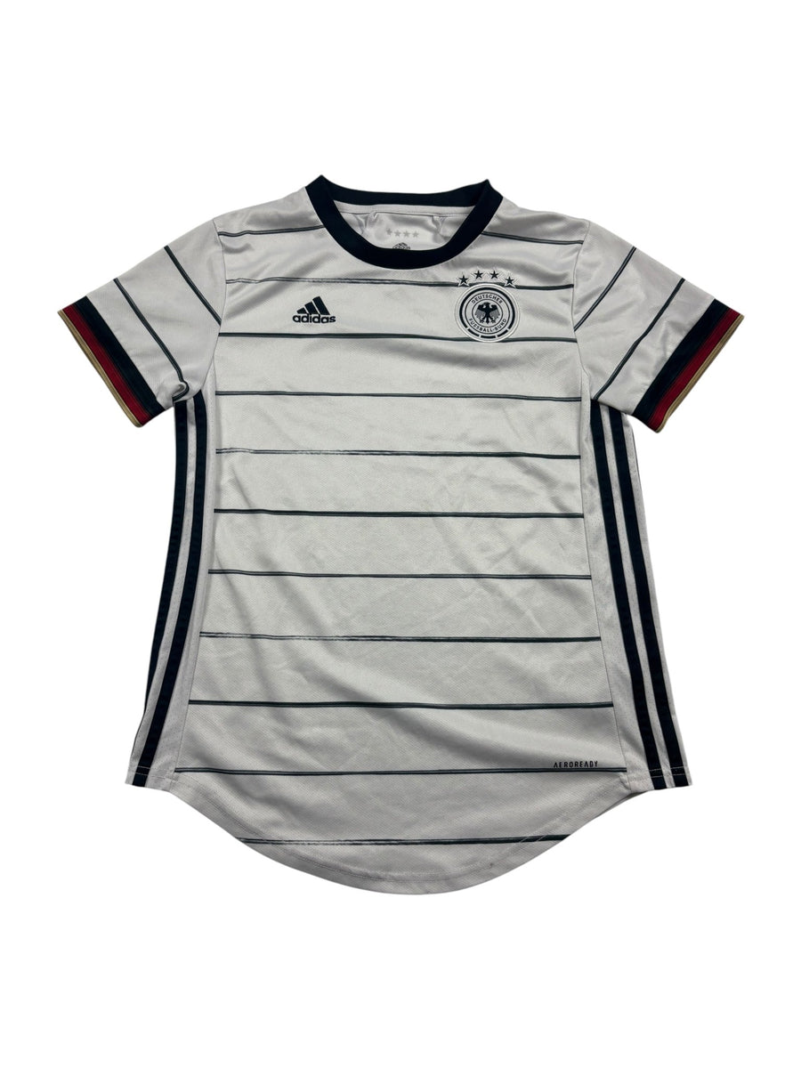 Adidas DFB 4-Sterne Vintage Damen-Trikot in Hellgrau – Vorderansicht
